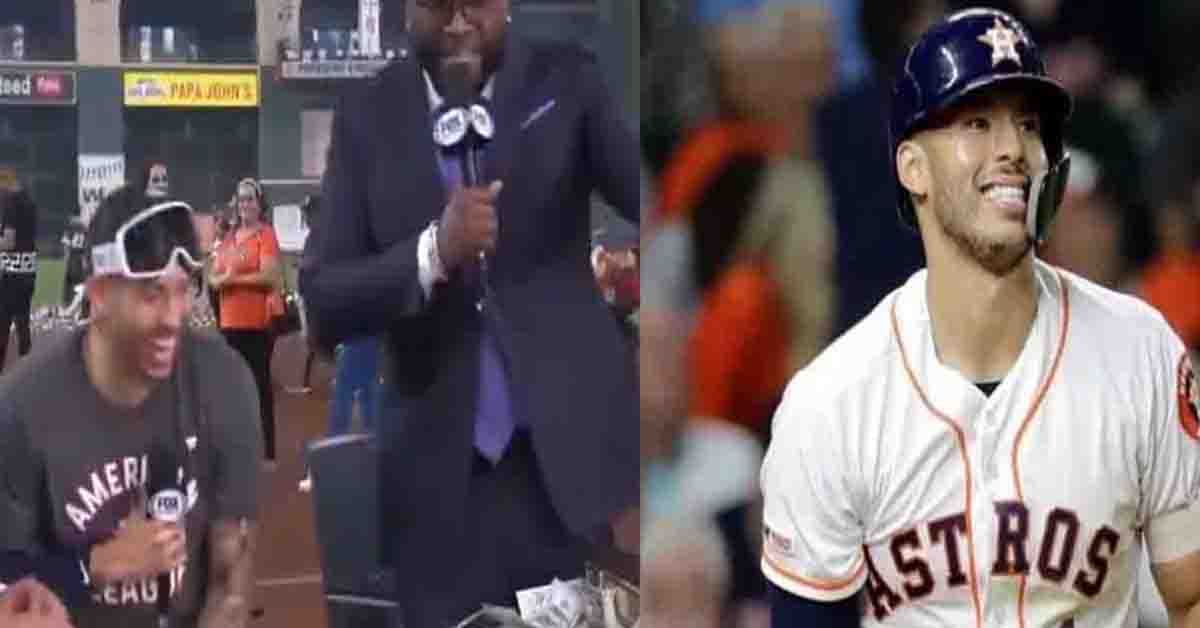 David Ortiz abre la maleta y muestra el dinero que recibiría el boricua Carlos Correa en su nuevo contrato (VIDEO)