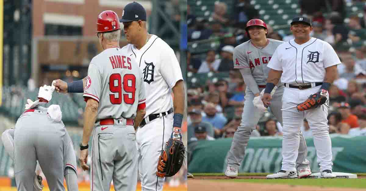 Miguel Cabrera intentó quitarle los guantes a Shohei Ohtani (VIDEO)