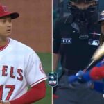 Vladimir Guerrero Jr castiga a Shohei Ohtani en la sexta entrada para ganarle el duelo (VIDEO)