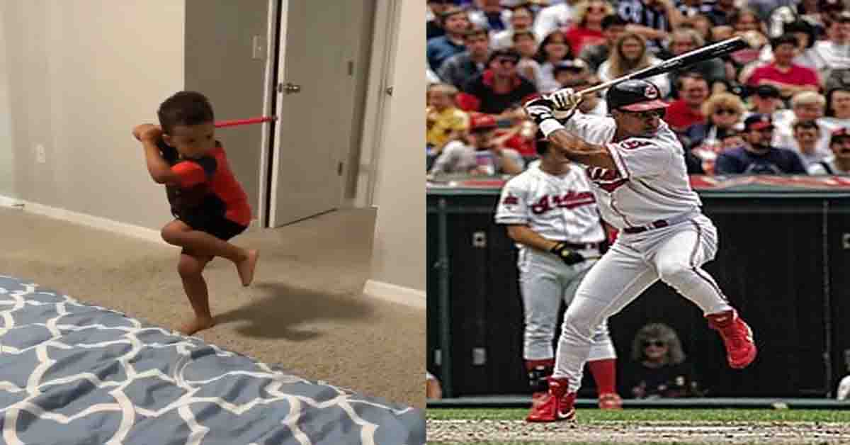 Niño de 6 años da clases de como hacer un buen Swing al estilo Manny Ramírez (VIDEO)