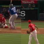 El Novato dominicano le lanzó con una pelota invisible a Vladimir Guerrero Jr.