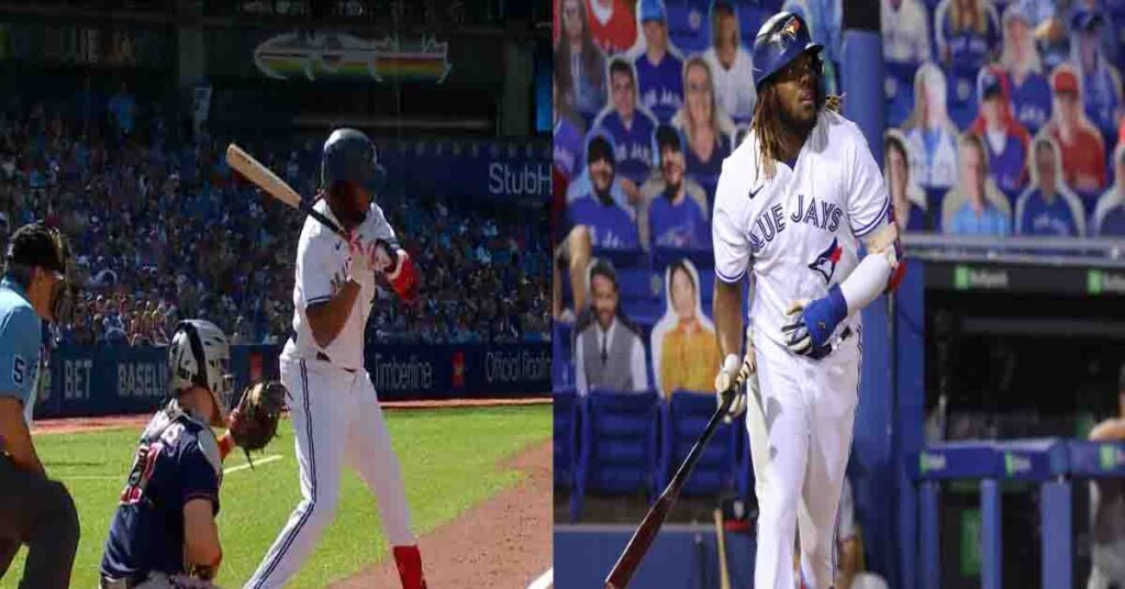 Vladimir Guerrero Jr, sacando una recta de 94 millas fue su mejor batazo (VIDEO)