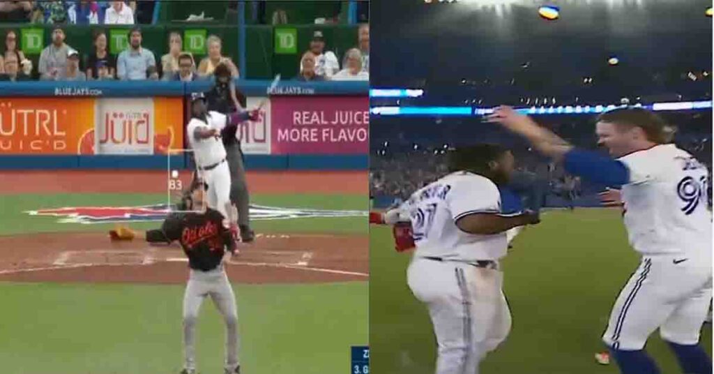 Vladimir Guerrero jr conecta el jonron 16 y termina el partido con su primer hits walk off (VIDEO)