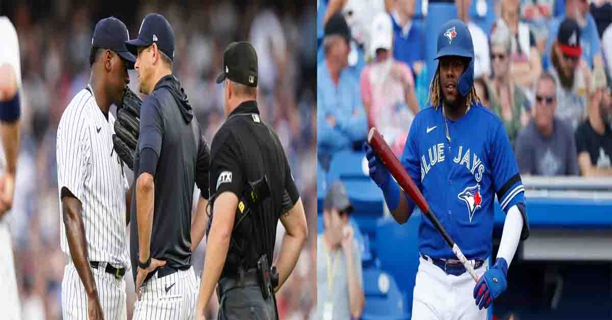 Luis Severino se niega a salir de la lomita cuando vio que le tocaba batear a Vladimir guerrero jr (VIDEO)