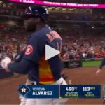 LOCURA EN HOUSTON: Yordan Álvarez conectó JONRÓN a 450 PIES en Juego 6 de la Serie Mundial