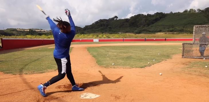 Vladimir Guerrero jr inicia sus entrenamiento y termina sacandola todas de Joron