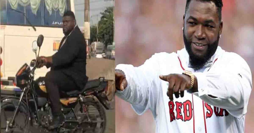 Confunden al Big Papi con motorista en su natal Santo Domingo (VIDEO)