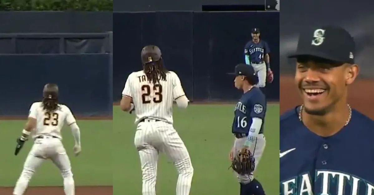 Julio Rodríguez le falta el respeto a Tatis jr en pleno terreno de juego (VIDEO)