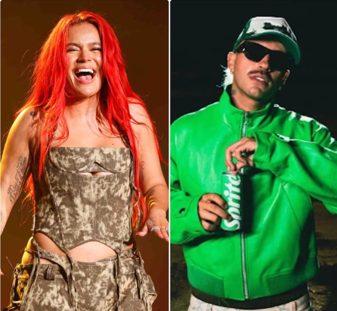 Karol G y Feid se besan en público por primera vez