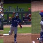 Vladimir Guerrero jr castiga con tablazo a Raisel Iglesias de Bravos