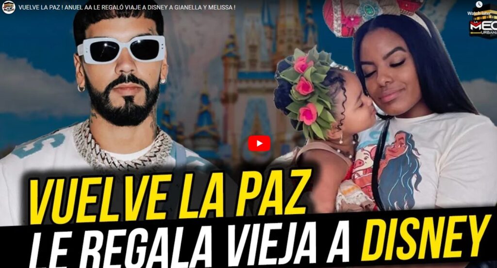 Anuel hace las paces con la madre de Gia y las envía a Disney