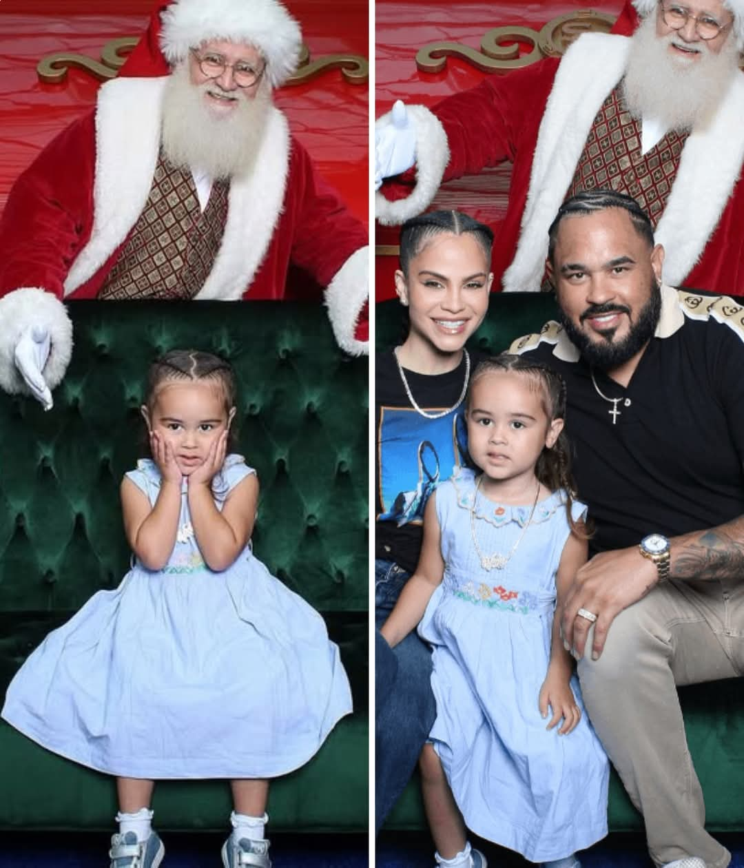 Vida, la hija de Natti Natasha y Raphy Pina, emocionada al cumplir su mas lindo sueño navideño